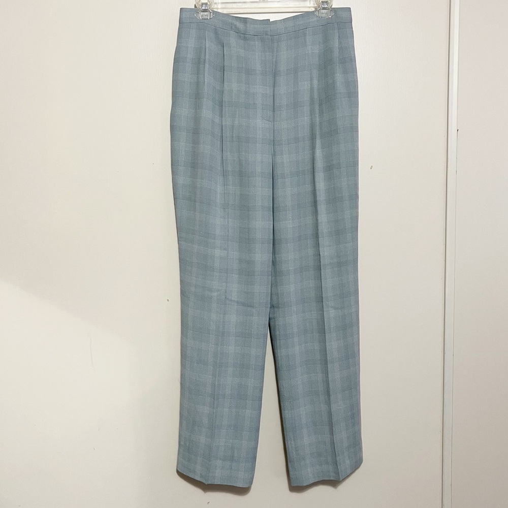Vintage Plaid Pleated High Rise Trousers M 8/10